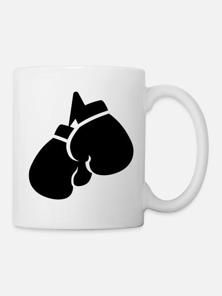 Boxhandschuhe symbol - Tasse - Weiß