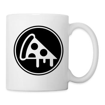 Silhouette de l’icône de la pizza - Mug blanc - blanc - Droite