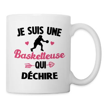 Je suis une basketteuse Qui Déchire Cadeau humour - Mug blanc - blanc - Droite