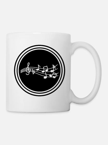 Musiknoten zeichen - Tasse - Weiß