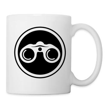 Icône de jumelles - Mug blanc - blanc - Droite