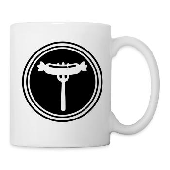Icône de viande Bratwurst - Mug blanc - blanc - Droite