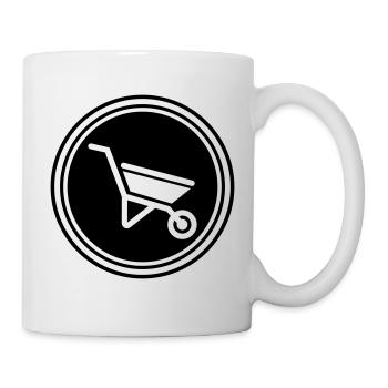 Wheelbarrow symbol - Mug - white - Right