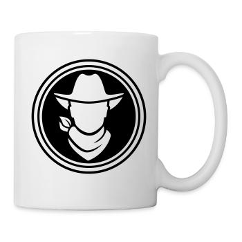 Tête de cow-boy western - Mug blanc - blanc - Droite