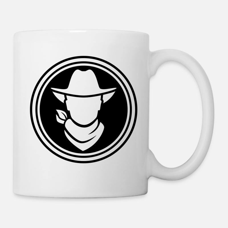 Cowboy western kopf - Tasse - Weiß