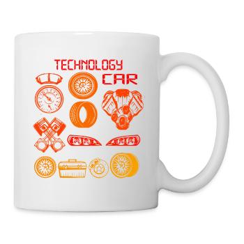 Car Parts Drawing - Mug - white - Right