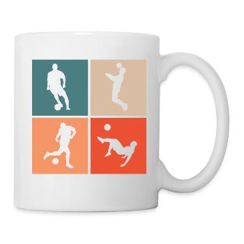 Fußball Fußballer - Tasse - Weiß - Rechts