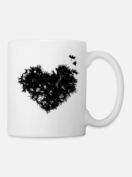 Pusteblumen Herz - Tasse - Weiß
