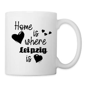 Zuhause in Leipzig - Home is where Leipzig is - Tasse - Weiß - Rechts
