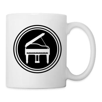Musique pour piano - Mug blanc - blanc - Droite