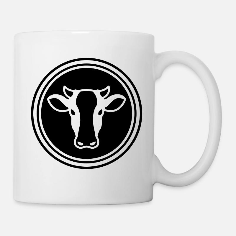 Kuh Kopf - Tasse - Weiß