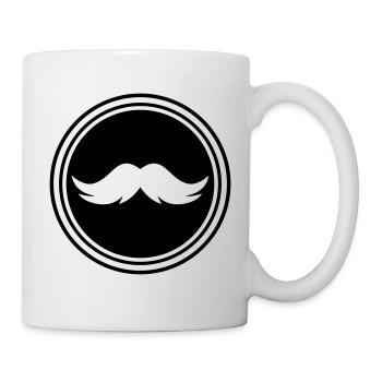 Symbole de moustache - Mug blanc - blanc - Droite