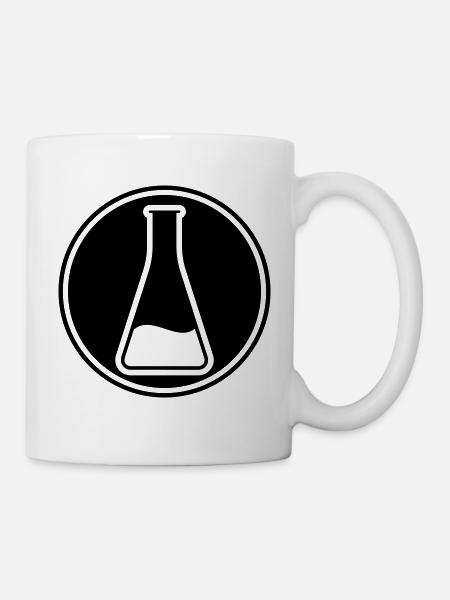 Reagenzglas Icon - Tasse - Weiß