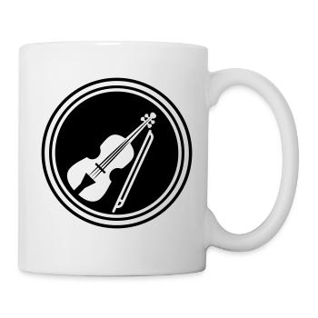 Symbole de l’icône du violon - Mug blanc - blanc - Droite