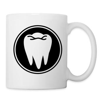 Symbole de l’icône de dent - Mug blanc - blanc - Droite