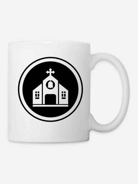 Kirche glaube - Tasse - Weiß