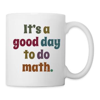 Drôle de professeur de mathématiques disant cadeau d’amoureux des mathématiques - Mug blanc - blanc - Droite