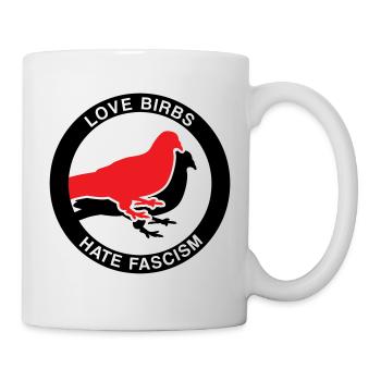 Amour Birbs Haine Fascisme - Mug blanc - blanc - Droite