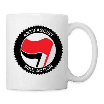 Anitfascist Bike-Action - Tasse - Weiß - Rechts