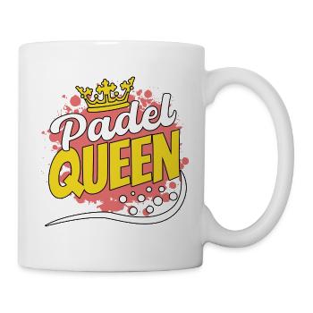Padel Paddel Tennis Sport Königin Herz I Geschenk - Tasse - Weiß - Rechts