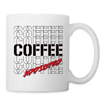 Coffee Addicted - Tasse - Weiß - Rechts