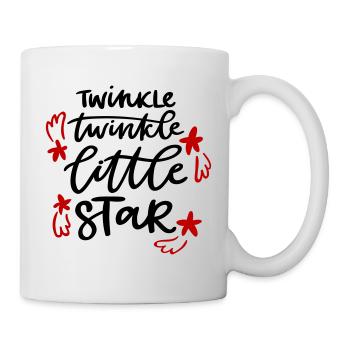 Twinkle little Star Funkel kleiner Stern Baby Kind - Tasse - Weiß - Rechts