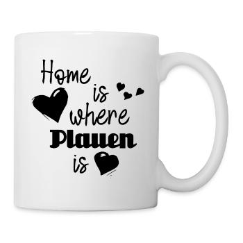 Zuhause in Plauen - Home is where Plauen is - Tasse - Weiß - Rechts