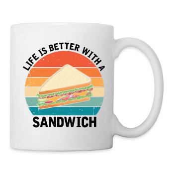 Life is Better with Sandwich Food BBQ - Mug - white - Right