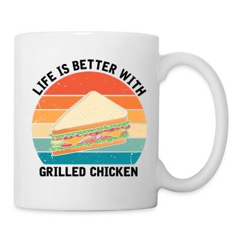 Nourriture Love Sandwich Baguette Fromage - Mug blanc - blanc - Droite