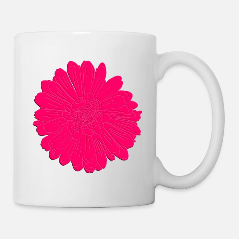 Bluete 3D Magenta - Tasse - Weiß
