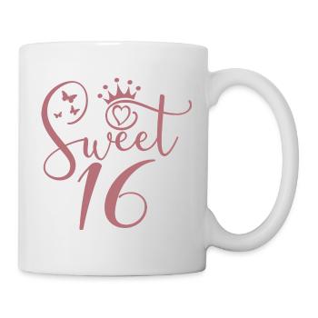 Sweet Sixteen mignon 16e anniversaire cadeau 16 ans - Mug blanc - blanc - Droite