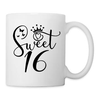 Sweet Sixteen Mignon cadeau de 16 ans - Mug blanc - blanc - Droite