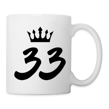 33 Couronne numérique - Mug blanc - blanc - Droite