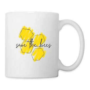 Save the bees. - Tasse - Weiß - Rechts