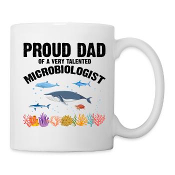 Proud Dad Microbiology Biology Biologist Sea - Mug - white - Right