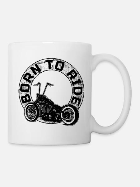 Born to ride V1 - Tasse - Weiß