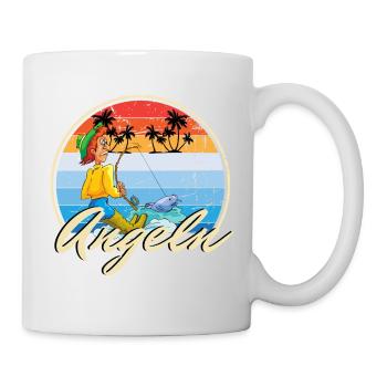 Pêcheur à la ligne motif amusant comme idée cadeau - Mug blanc - blanc - Droite