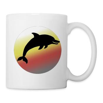 Delphin - Tasse - Weiß - Rechts