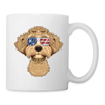 Labaradoodle USA Sunglasses I American Flag - Mug - white - Right