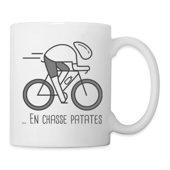 velo vélo vélos velos cycliste En chasse patates - Mug blanc - blanc - Droite