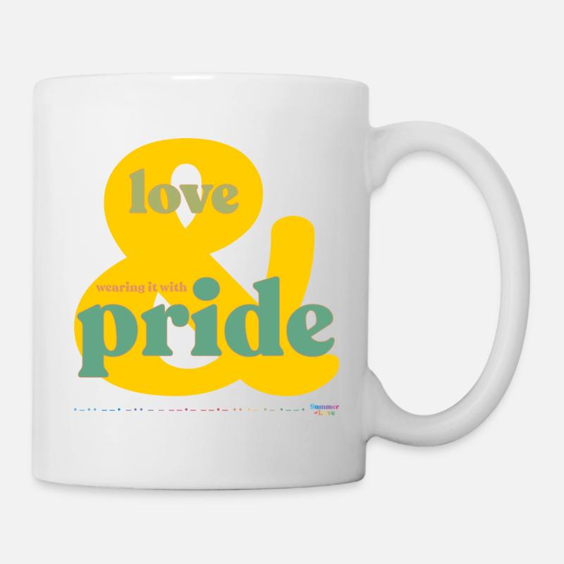 Jaune fierté - Mug blanc - blanc