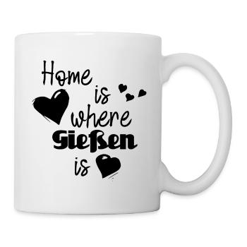 Zuhause in Gießen - Home is where Gießen is - Tasse - Weiß - Rechts