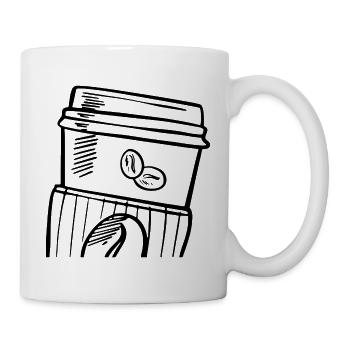 Tasse à café Café à emporter - Mug blanc - blanc - Droite