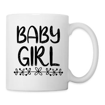 Baby Girl Blüten - Tasse - Weiß - Rechts