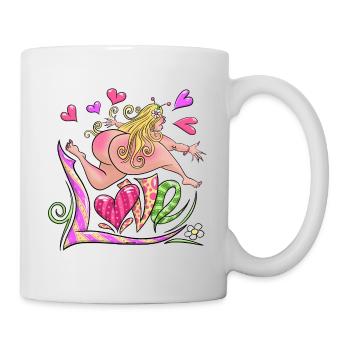 FREEDOM LOVE GIRL - TEXTILES ET PRODUITS CADEAUX - Mug blanc - blanc - Droite