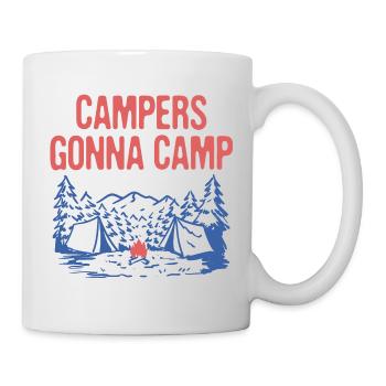 Campers Gonna Camp Summer Vacation Tropical Trip - Tasse - Weiß - Rechts
