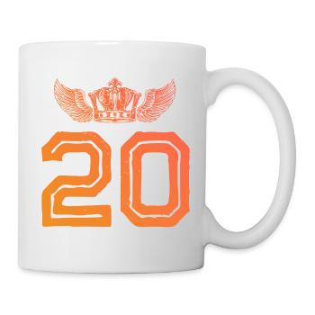 Couronne de 20 chiffres - Mug blanc - blanc - Droite