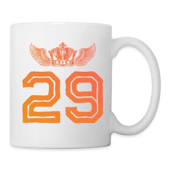 29 Zahl Krone - Tasse - Weiß - Rechts