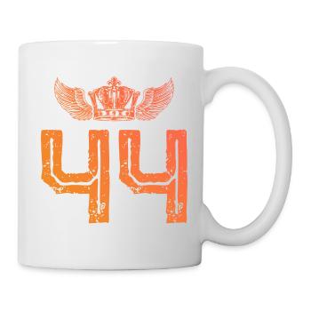 44 Zahl Krone - Tasse - Weiß - Rechts