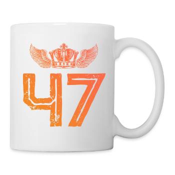 47 Couronne numérique - Mug blanc - blanc - Droite